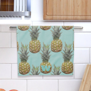 Serviette de cuisine Tropical Pineapple Fruit Mono