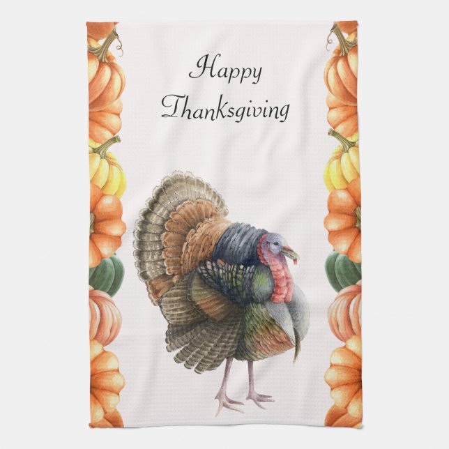 Serviette de cuisine Turquie Thanksgiving (Vertical)