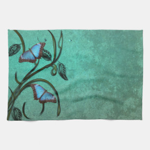 Serviette de cuisine turquoise de paires de