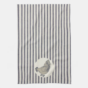 Serviette De Cuisine vintage Au Poulet Et Au Poiss