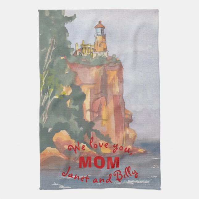 Serviette de cuisine "Vue océan" (Vertical)
