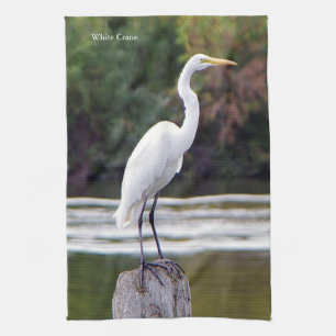 Serviette de cuisine White Crane