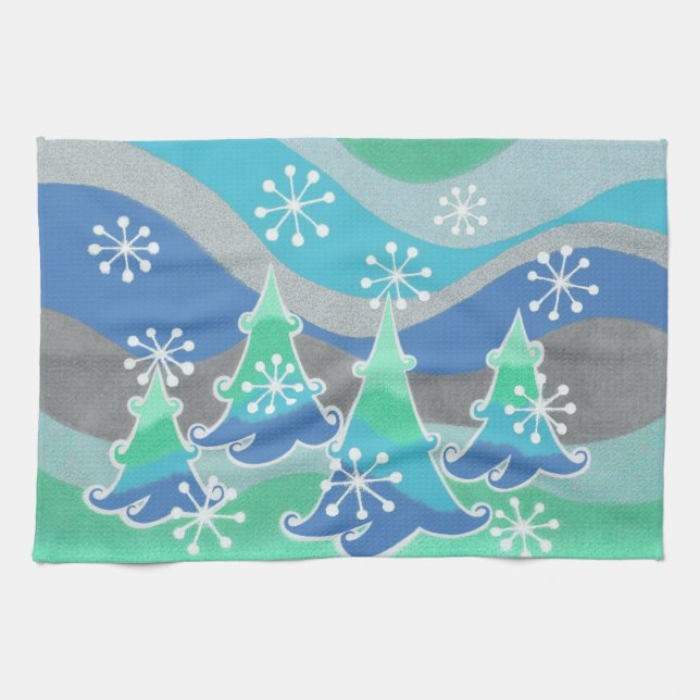 Serviette de cuisine Winter Trees (Horizontal)