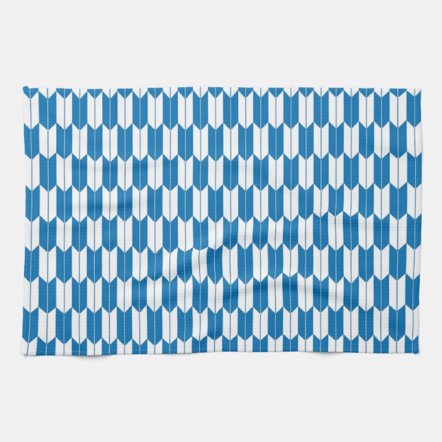 Serviette de cuisine Yagasuri Japonaise Bleu & Bla (Horizontal)