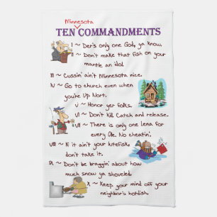 Serviette de Dix commandements du Minnesota