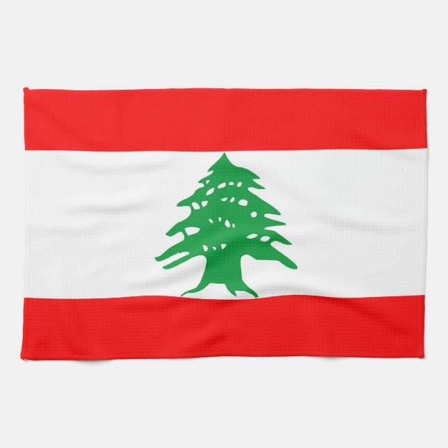 serviette de drapeau de pays du Liban (Horizontal)