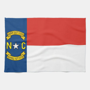 serviette de drapeau d'état de la Caroline du Nor