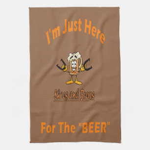 Serviette de fers à cheval - ici pour la bière