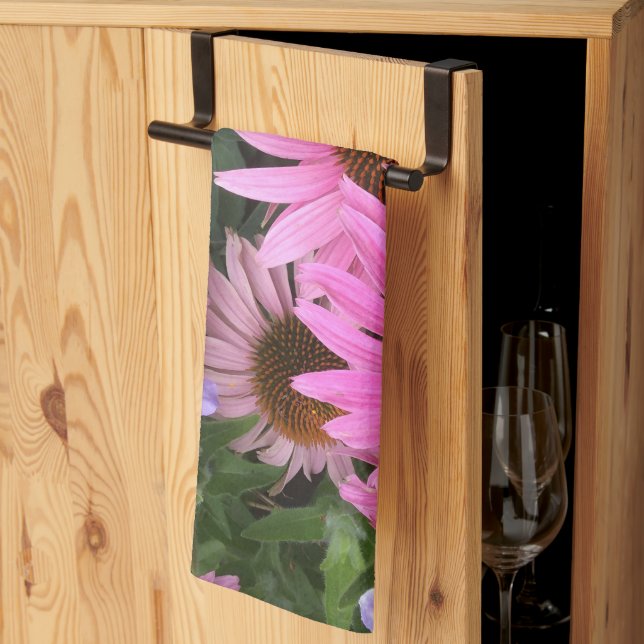 Serviette de fleurs d'échinacée (Pliage en tiers)