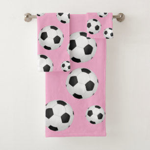 Serviette de football rose pour fille