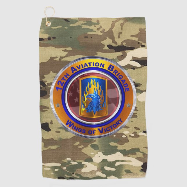Serviette De Golf 12e brigade d'aviation (Devant)