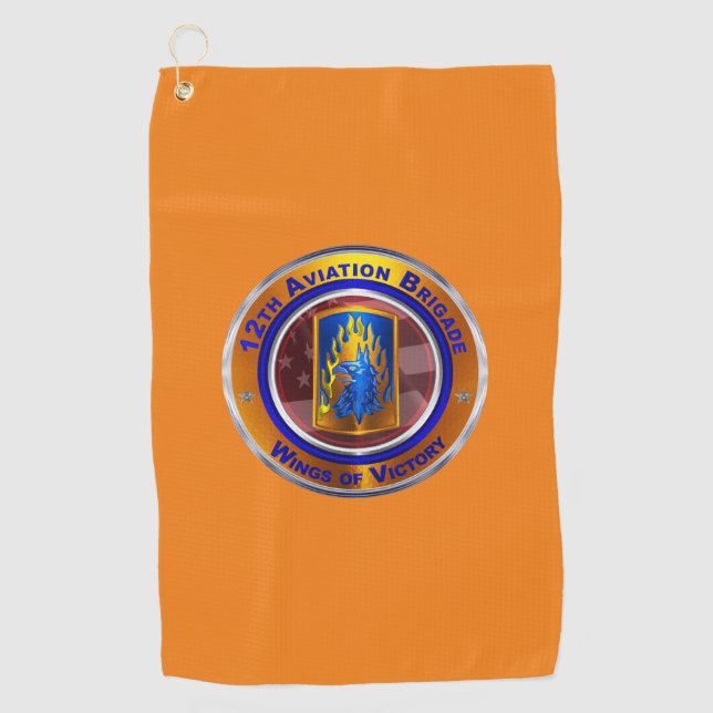 Serviette De Golf 12e brigade d'aviation de combat (Devant)
