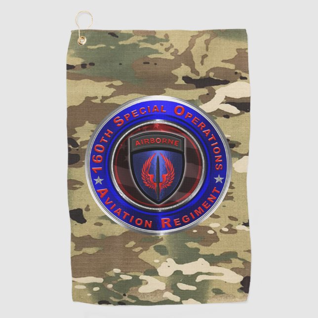 Serviette De Golf 160e régiment d'aviation des opérations spéciales (Devant)