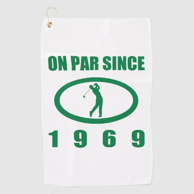 Serviette De Golf 1969 50e anniversaire pour les golfeurs (Devant)