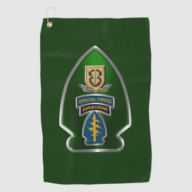 Serviette De Golf 1er Groupe des forces spéciales (Devant)