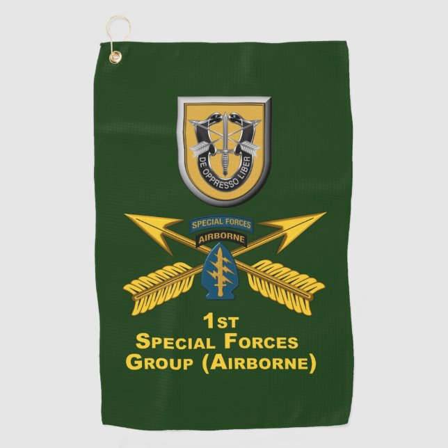 Serviette De Golf 1er Groupe des forces spéciales (Devant)