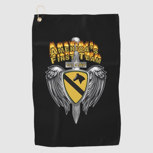 Serviette De Golf 1re division de cavalerie (Devant)