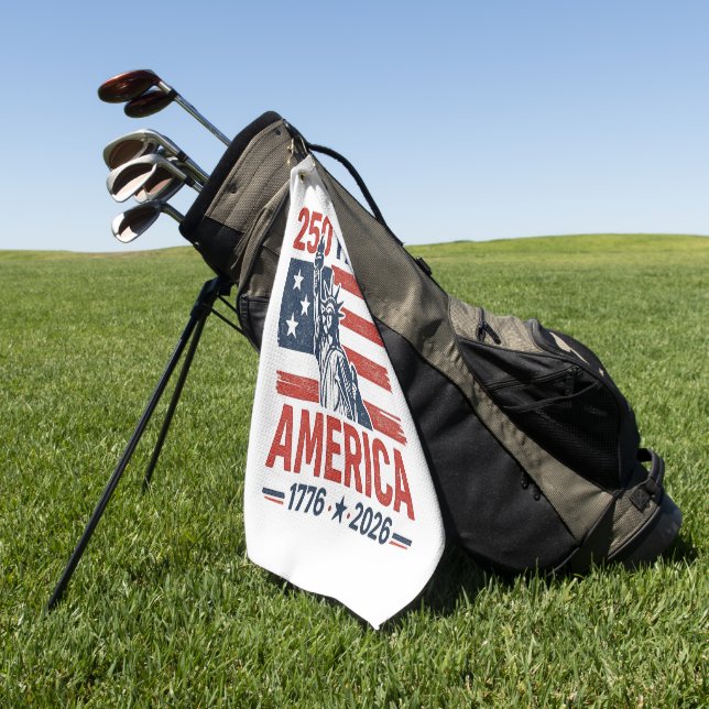 Serviette De Golf 250e anniversaire des États-Unis  (Vert)