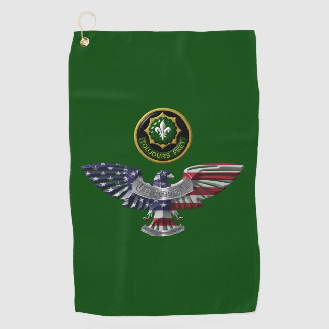 Serviette De Golf 2e aigle du régiment de cavalerie blindé (Devant)