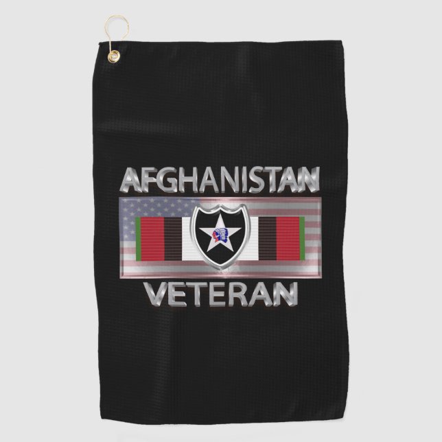 Serviette De Golf 2e division d'infanterie Afghanistan Vétérinaire (Devant)