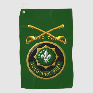 Serviette De Golf 2e régiment de cavalerie blindée Patch & Saber