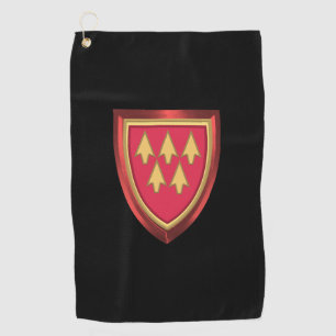 Serviette De Golf 32e Patch Customisé du Commandement de la défense