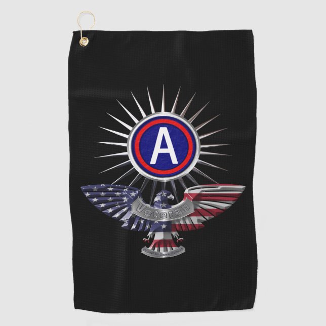 Serviette De Golf 3e armée Customisée Aigle Customisé (Devant)