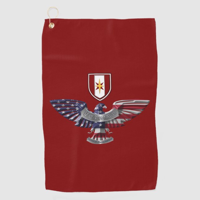 Serviette De Golf 44e Brigade Médicale "Dragon Medics" Eagle (Devant)
