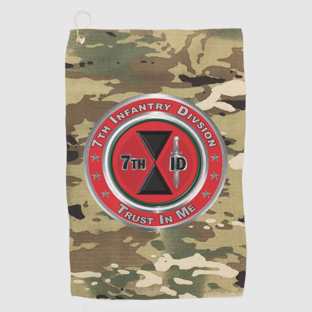 Serviette De Golf 7e division d'infanterie  (Devant)
