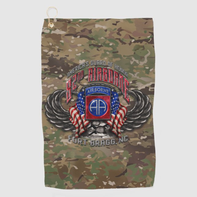 Serviette De Golf 82e Camo de Fort Bragg (Devant)