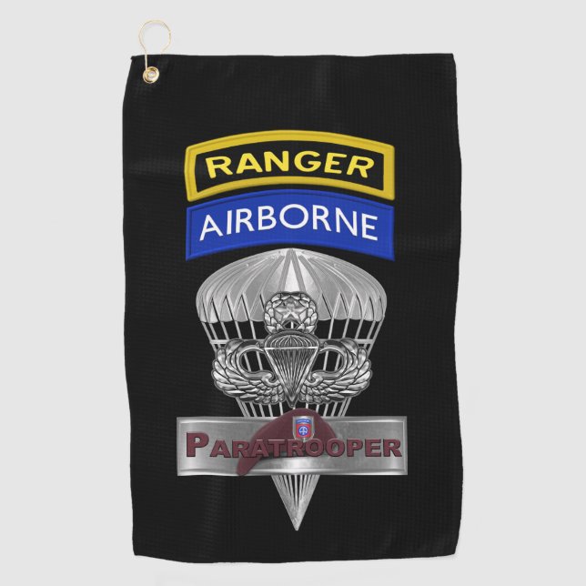 Serviette De Golf 82nd Airborne Division Airborne Ranger (Devant)