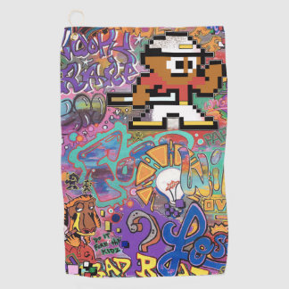 Serviette De Golf 8 bits Tee Time XXX3 Design Golf Towel
