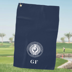 Serviette de golf à monogramme classique personnal