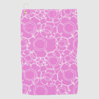 Serviette De Golf Abstract Floral Matrix (Pink) Fine Art