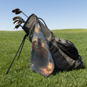 Serviette De Golf Affenpinscher Festive Christmas Voyage