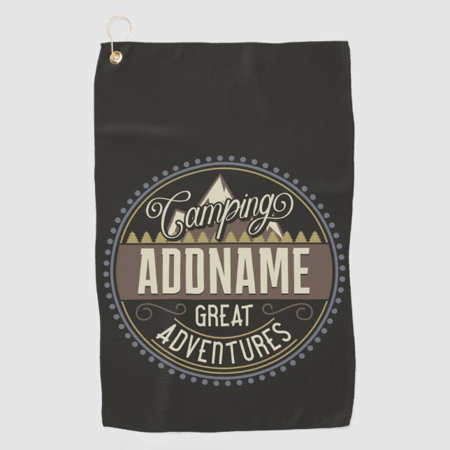 Serviette De Golf AJOUT Personnalisé Family Camp Trip Camping Réunio (Devant)