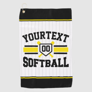 Serviette De Golf AJOUT PERSONNALISÉ NOM Softball Player Varsity Tea