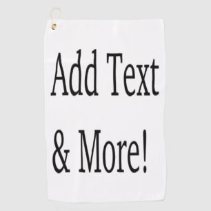 Serviette De Golf Ajouter du texte et plus ! Customisez votre propre