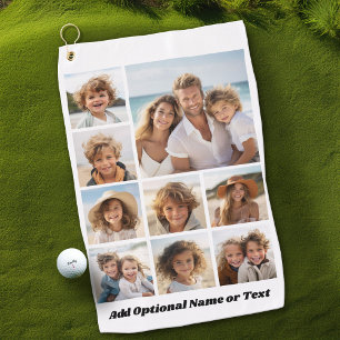 Serviette De Golf Ajouter votre propre collection de 9 photos — Peut