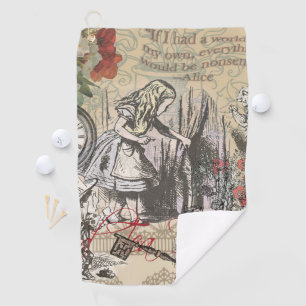 Serviette De Golf Alice au pays des merveilles Rideau Art classique