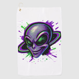 Serviette De Golf Alien Tir Méchant