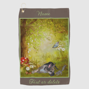 Serviette De Golf Allemand Berger Chien Imaginaire Chien Art Personn