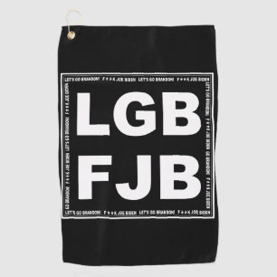 Serviette De Golf Allons Brandon ! F**k Joe Biden LGB FJB