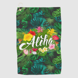 Serviette De Golf Aloha Dans Les Tropiques