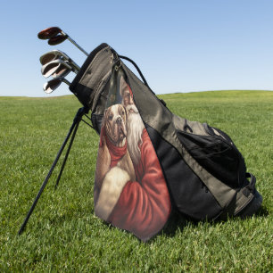Serviette De Golf American Staffordshire avec Noël au Père Noël