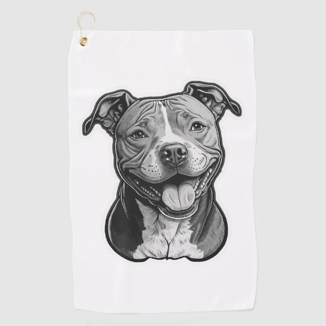 Serviette De Golf American Staffordshire Terrier (Devant)