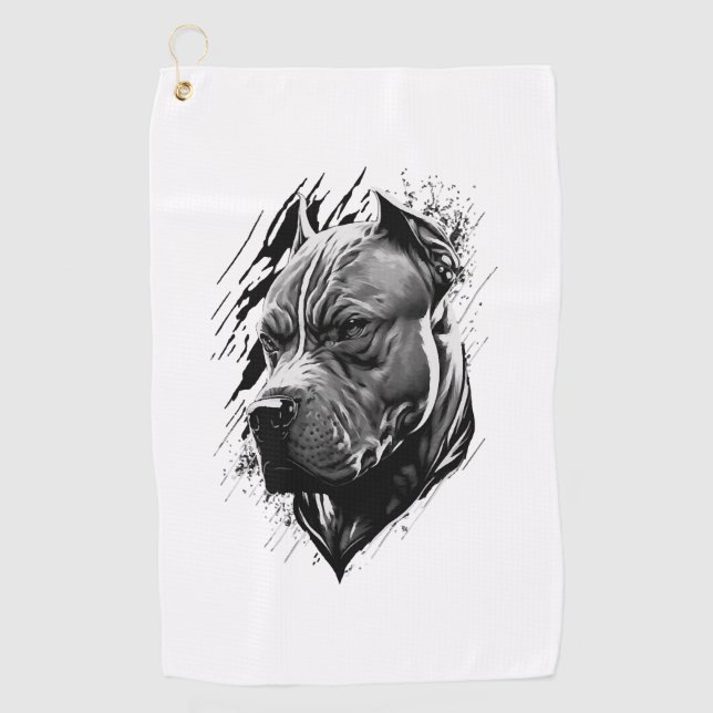 Serviette De Golf American Staffordshire Terrier (Devant)