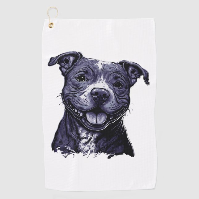 Serviette De Golf American Staffordshire Terrier (Devant)