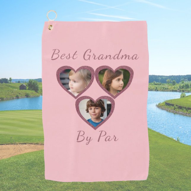 Serviette De Golf Amusants Meilleure grand-mère Par Pink Hearts 3 En (Créateur téléchargé)