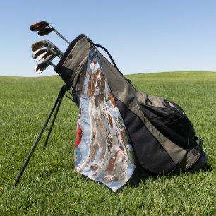 Serviette De Golf Anglais Setter Winter Wonderland Christmas Joy